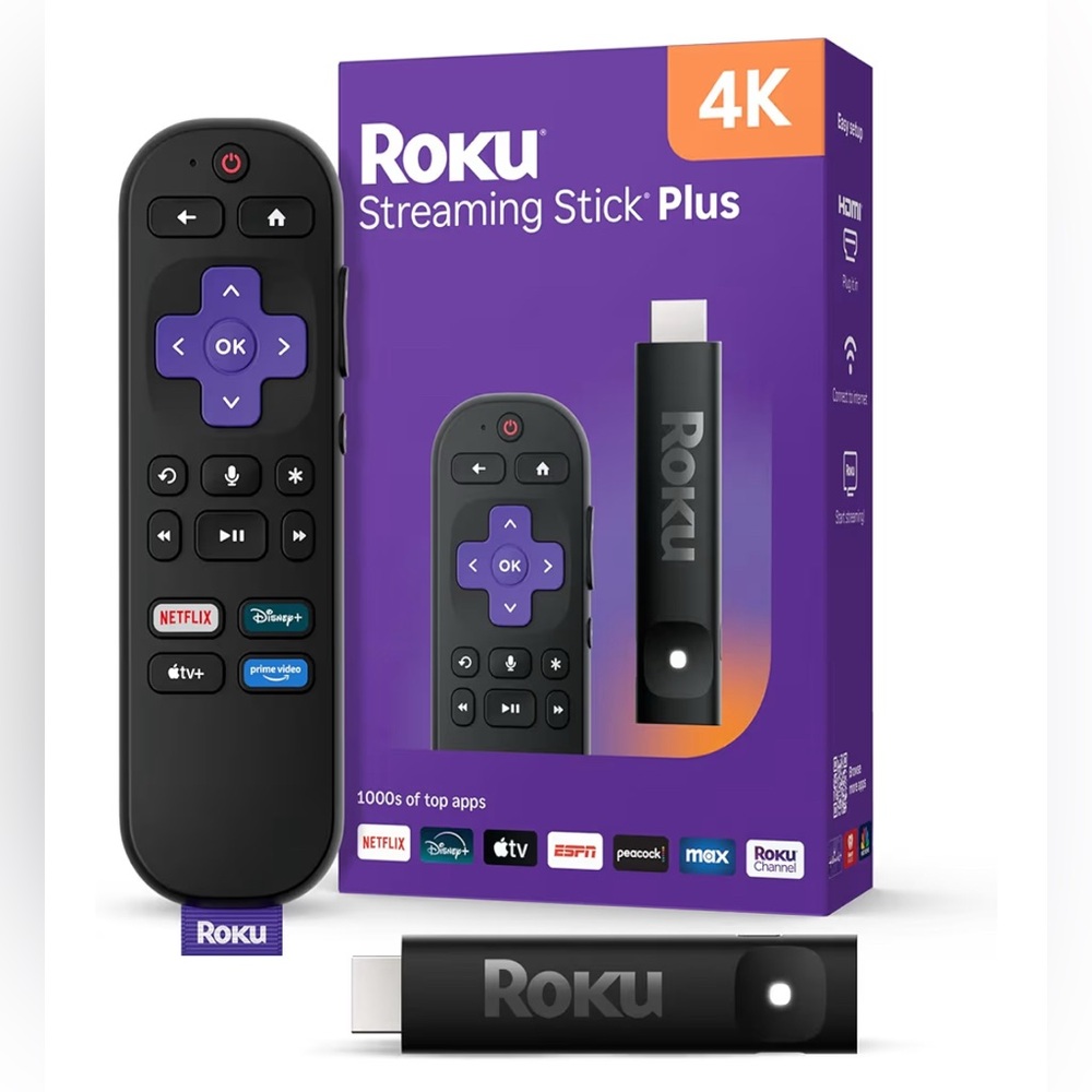 Roku Streaming Stick Plus 4K Voice Remote 2025🔥